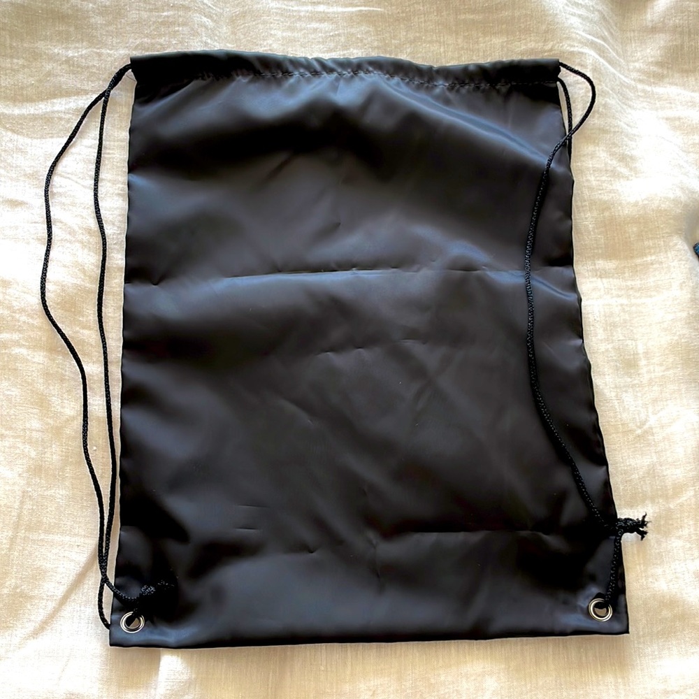 Kiton Black Nylon Drawstring Backpack - image 4